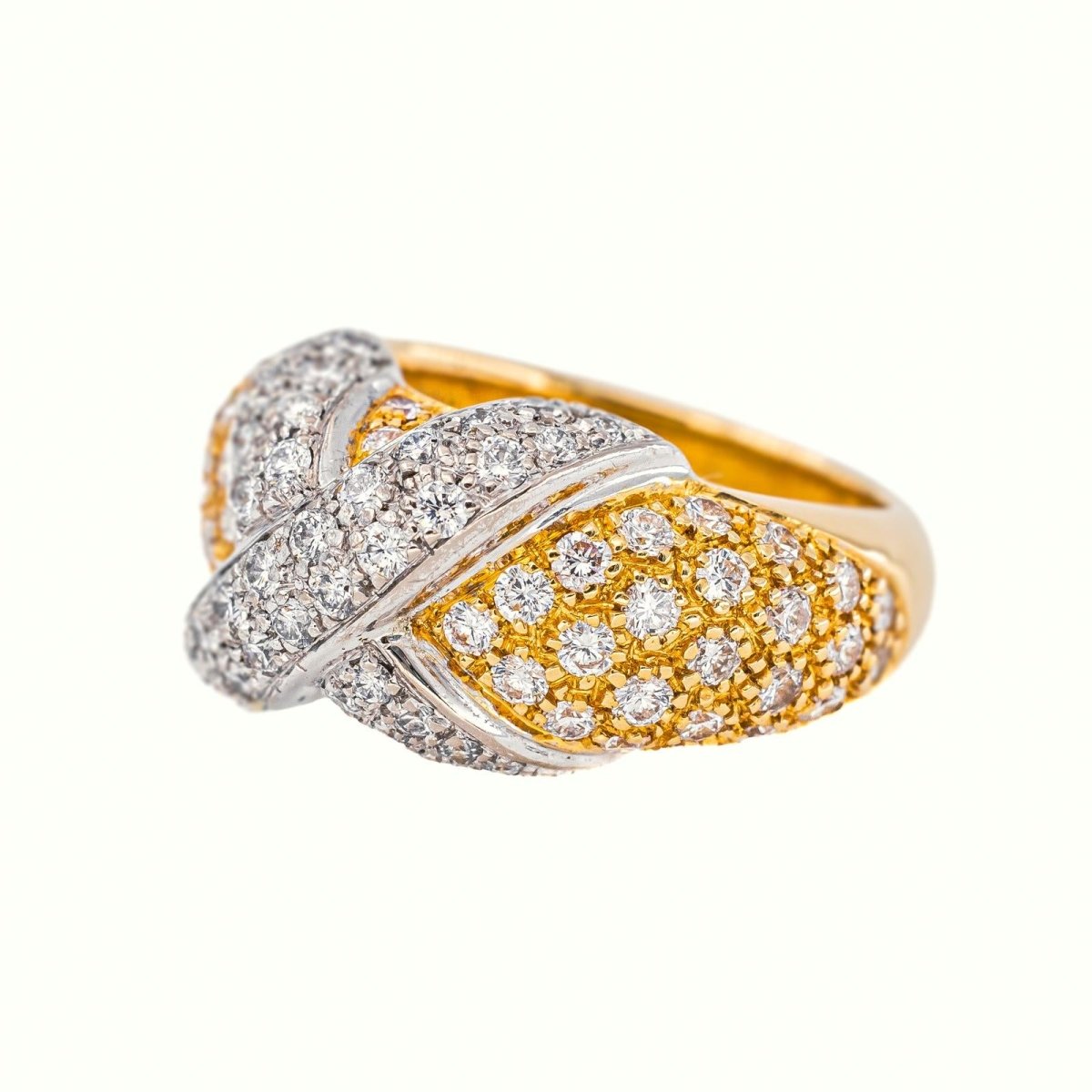 Bague Jonc Or jaune Diamant - Castafiore