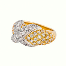 Bague Jonc Or jaune Diamant - Castafiore
