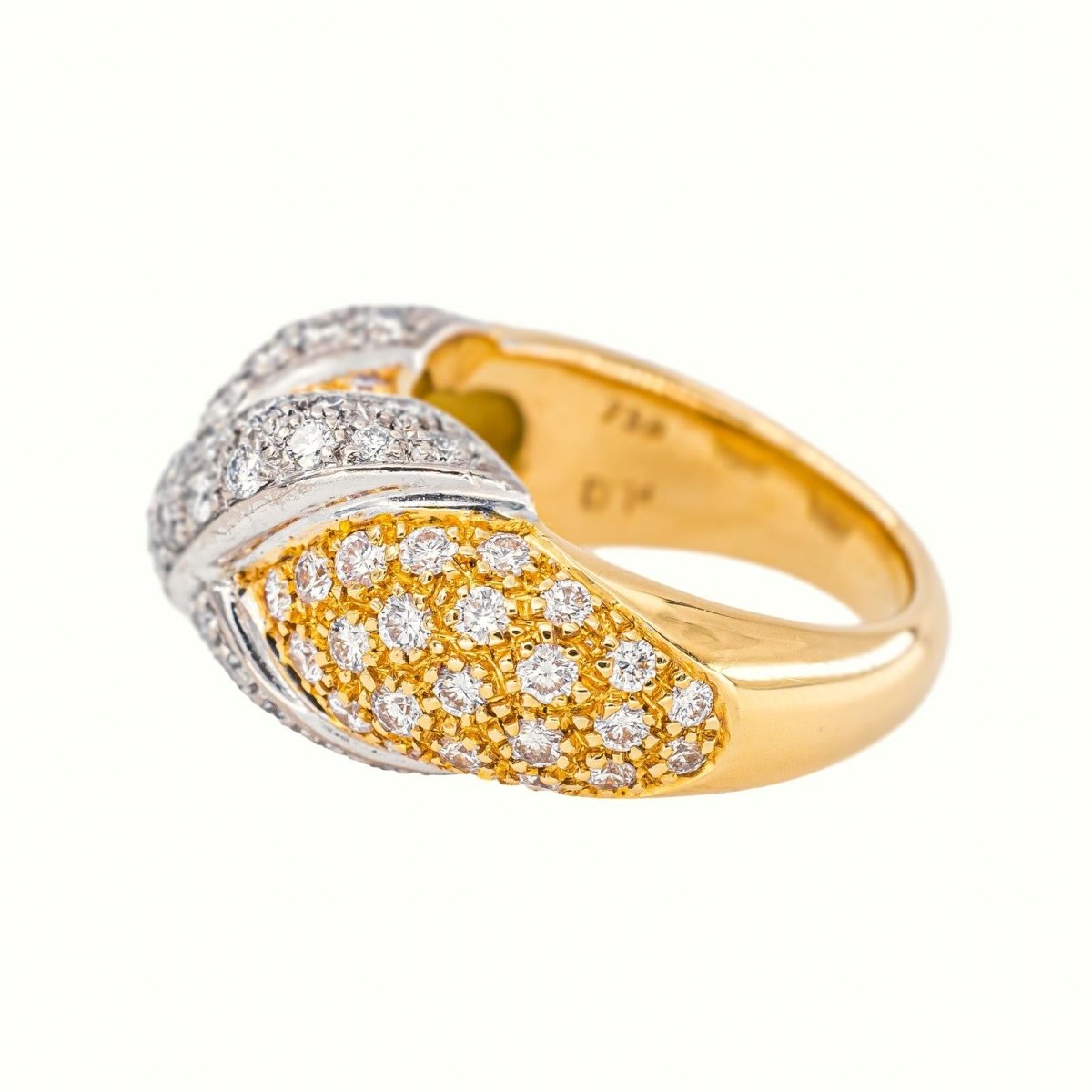 Bague Jonc Or jaune Diamant - Castafiore