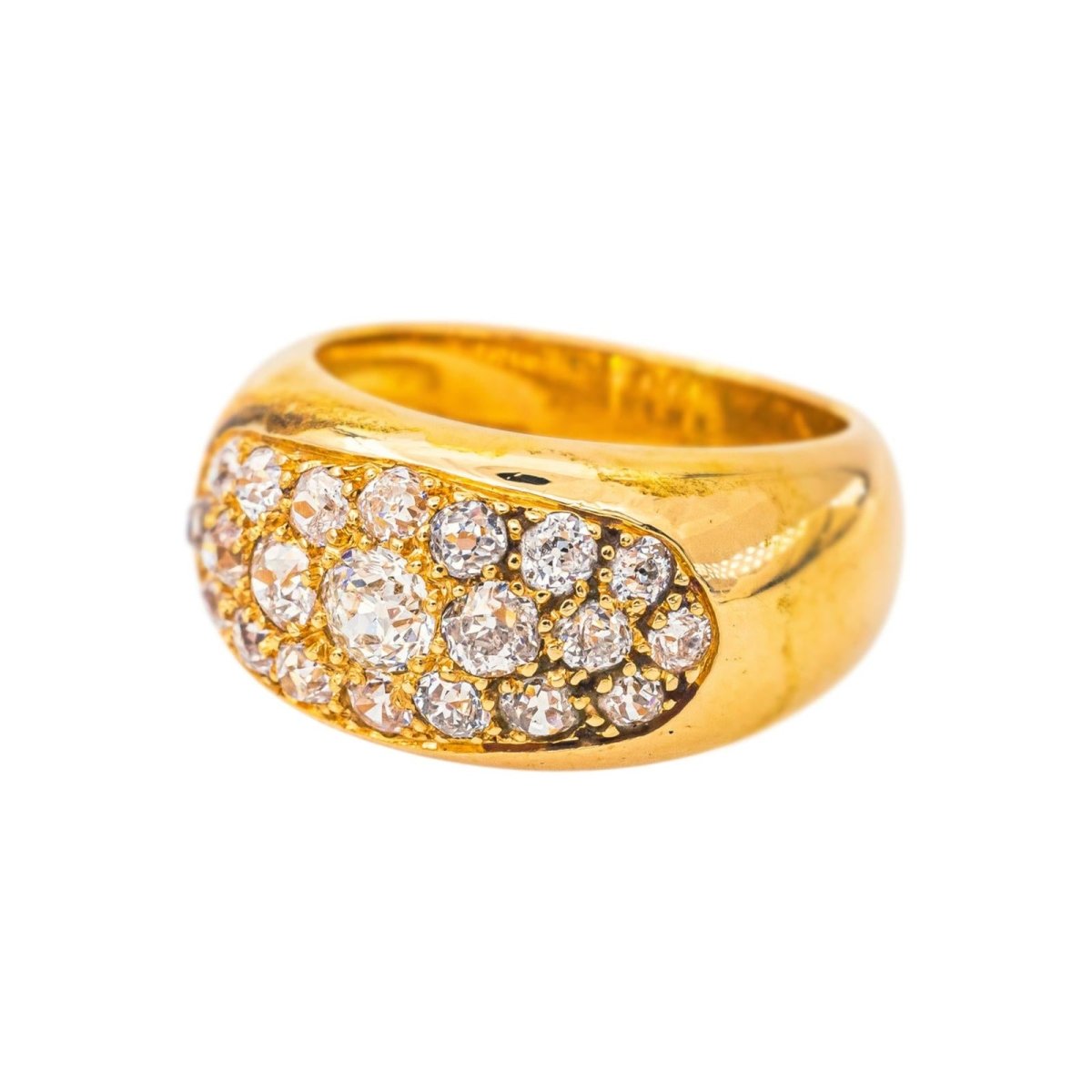 Bague Jonc Or jaune Diamant - Castafiore