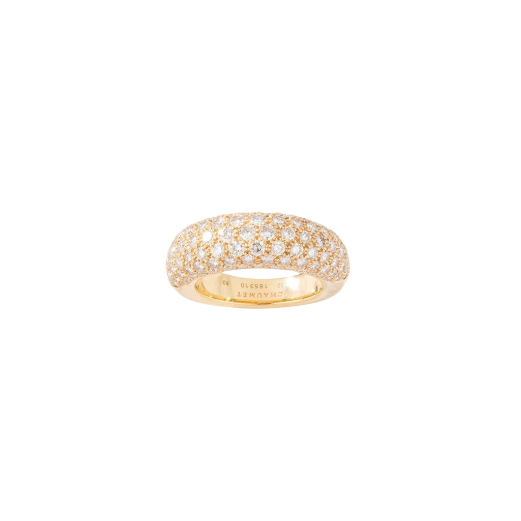 Bague jonc or jaune en diamant de la maison Chaumet - Castafiore