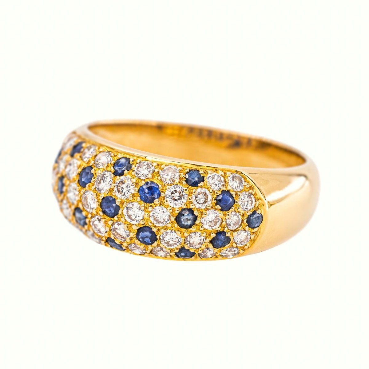 Bague Jonc Or jaune Saphir - Castafiore