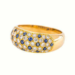 Bague Jonc Or jaune Saphir - Castafiore