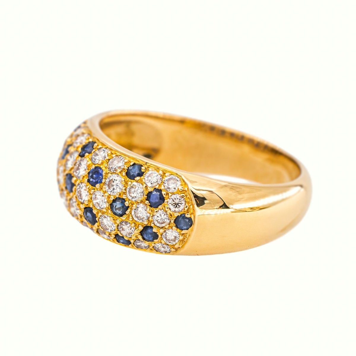 Bague Jonc Or jaune Saphir - Castafiore