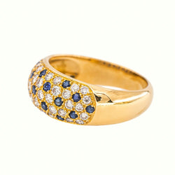 Bague Jonc Or jaune Saphir - Castafiore