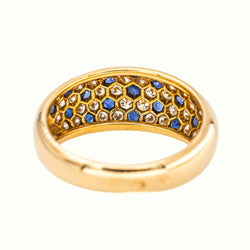 Bague Jonc Or jaune Saphir - Castafiore
