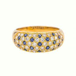 Bague Jonc Or jaune Saphir - Castafiore