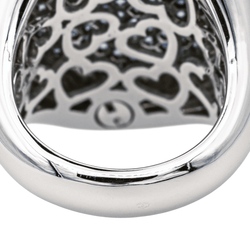 Bague Jonc PASQUALE BRUNI en or blanc, quartz, saphirs et diamants - Castafiore