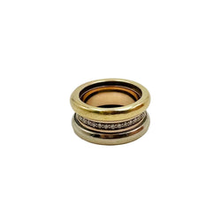 Bague Jonc POIRAY en or jaune, or rose, or blanc et diamants - Castafiore
