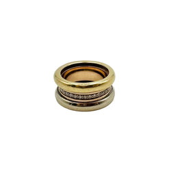 Bague Jonc POIRAY en or jaune, or rose, or blanc et diamants - Castafiore