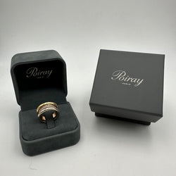 Bague Jonc POIRAY en or jaune, or rose, or blanc et diamants - Castafiore