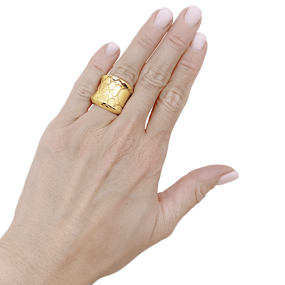 Bague Jonc POMELLATO "Cocco" en or jaune - Castafiore