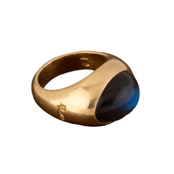 Bague Jonc POMELLATO en or jaune et labradorite - Castafiore