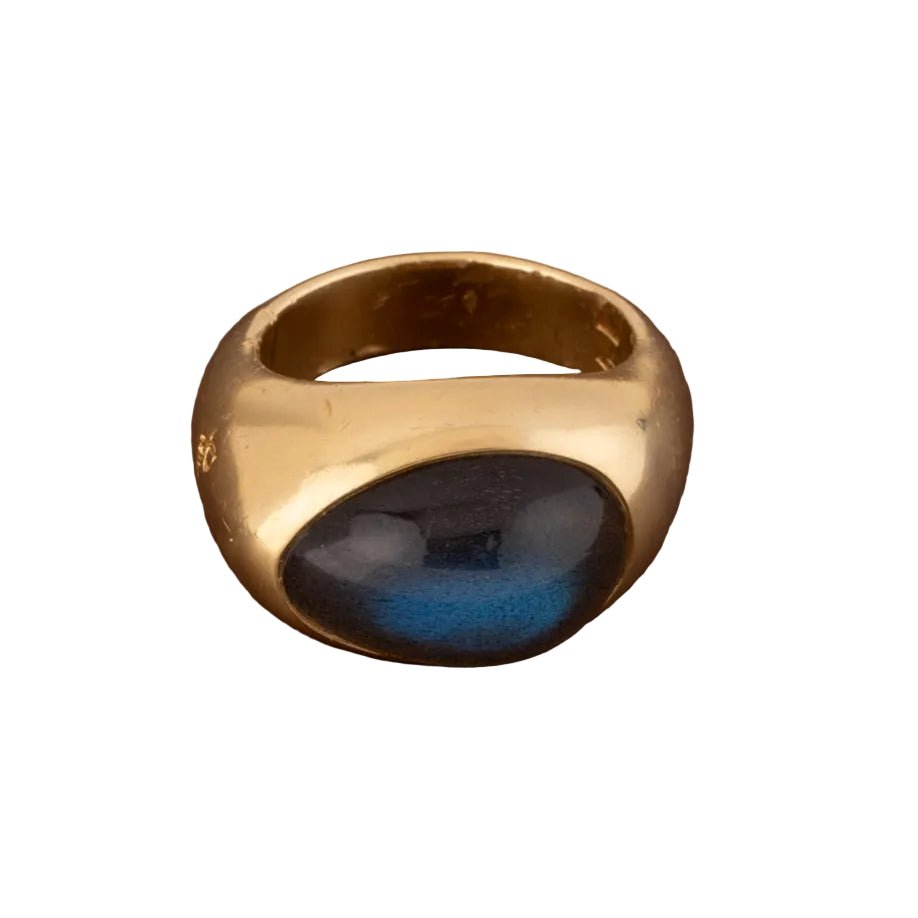 Bague Jonc POMELLATO en or jaune et labradorite - Castafiore