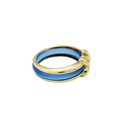 Bague Jonc SYLVIE LAMBERT en or jaune et résine - Castafiore