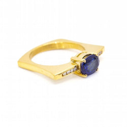 Bague KLASH en or, saphir et diamants - Castafiore