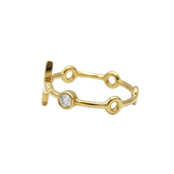 Bague LOUIS VUITTON "Berg Skin" en or jaune et diamant - Castafiore