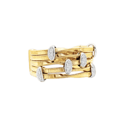 Bague MARCO BICEGO "Marrakech Onde" en or blanc, or jaune et diamants - Castafiore