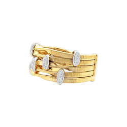 Bague MARCO BICEGO "Marrakech Onde" en or blanc, or jaune et diamants - Castafiore
