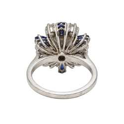 Bague MARGUERITE BUCHERER en or blanc, perle, saphirs et diamants - Castafiore