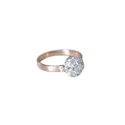Bague marguerite diamants sur or rose - Castafiore