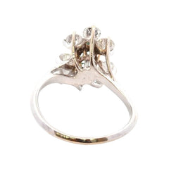 Bague Marguerite en or blanc, émeraude et diamants - Castafiore