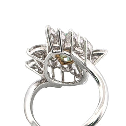 Bague Marguerite en or blanc, émeraude et diamants - Castafiore