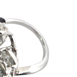 Bague Marguerite en or blanc, émeraude et diamants - Castafiore