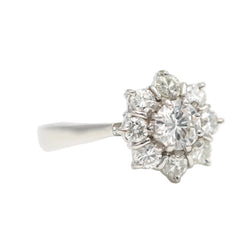 Bague Marguerite en or blanc et diamants - Castafiore