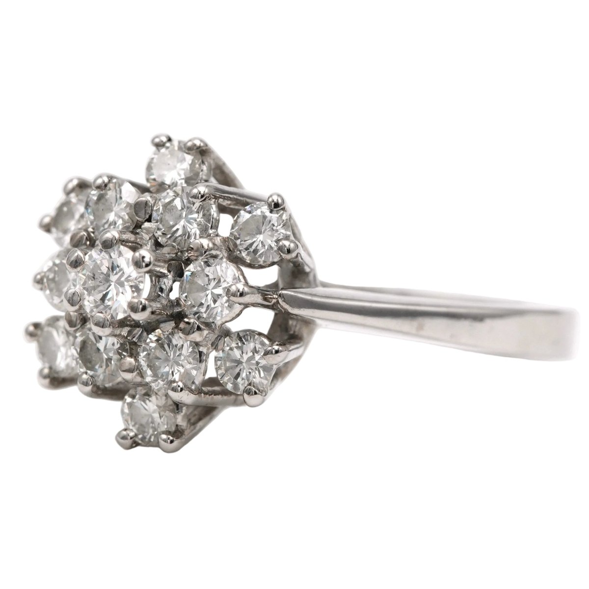 Bague Marguerite en or blanc et diamants - Castafiore