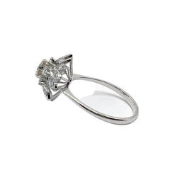 Bague Marguerite en or blanc et diamants - Castafiore