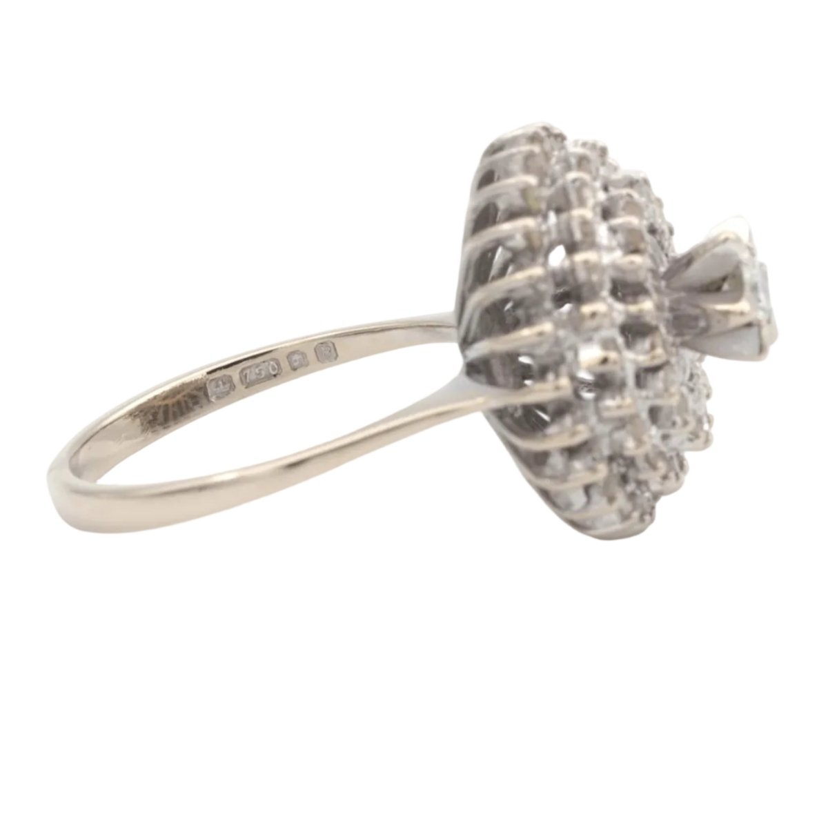 Bague Marguerite en or blanc et diamants - Castafiore