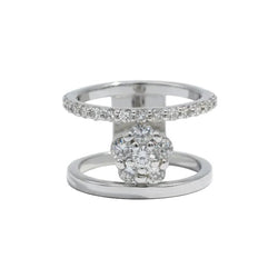 Bague Marguerite en or blanc et diamants - Castafiore