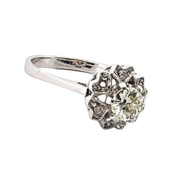 Bague Marguerite en or blanc et diamants - Castafiore