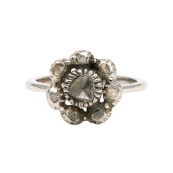 Bague Marguerite en or blanc et diamants - Castafiore
