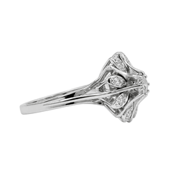 Bague Marguerite en or blanc et diamants - Castafiore