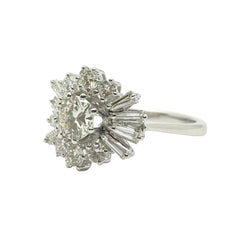 Bague Marguerite en or blanc et diamants - Castafiore