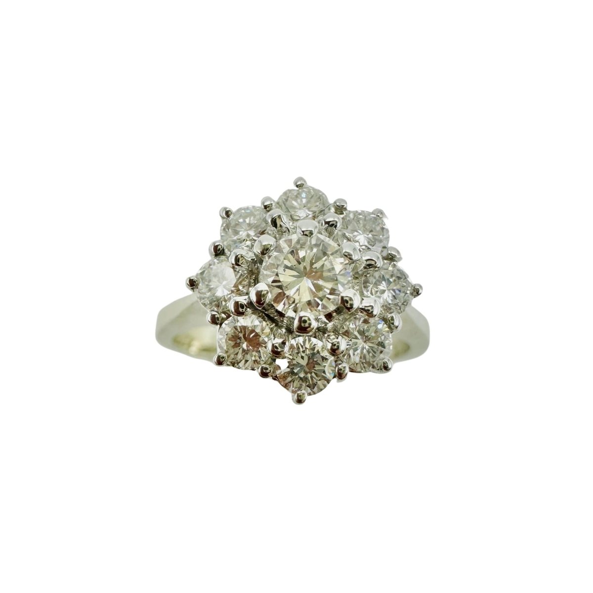 Bague Marguerite en or blanc et diamants - Castafiore