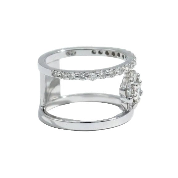 Bague Marguerite en or blanc et diamants - Castafiore