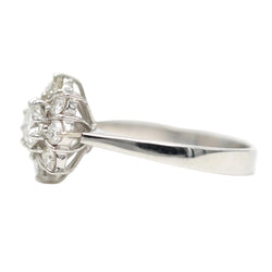 Bague Marguerite en or blanc et diamants - Castafiore
