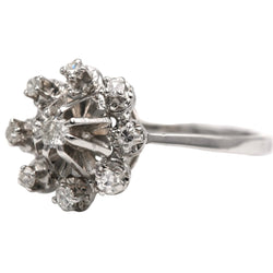 Bague Marguerite en or blanc et diamants - Castafiore