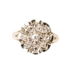 Bague Marguerite en or blanc et diamants - Castafiore