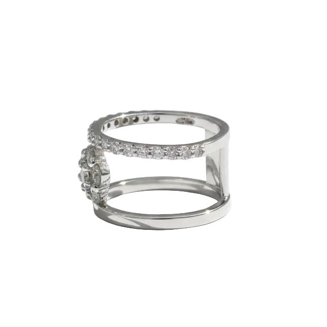 Bague Marguerite en or blanc et diamants - Castafiore