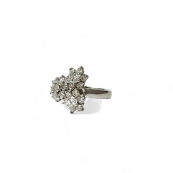 Bague Marguerite en or blanc et diamants - Castafiore