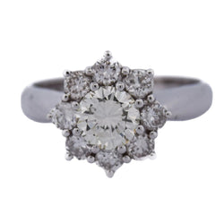 Bague Marguerite en or blanc et diamants - Castafiore