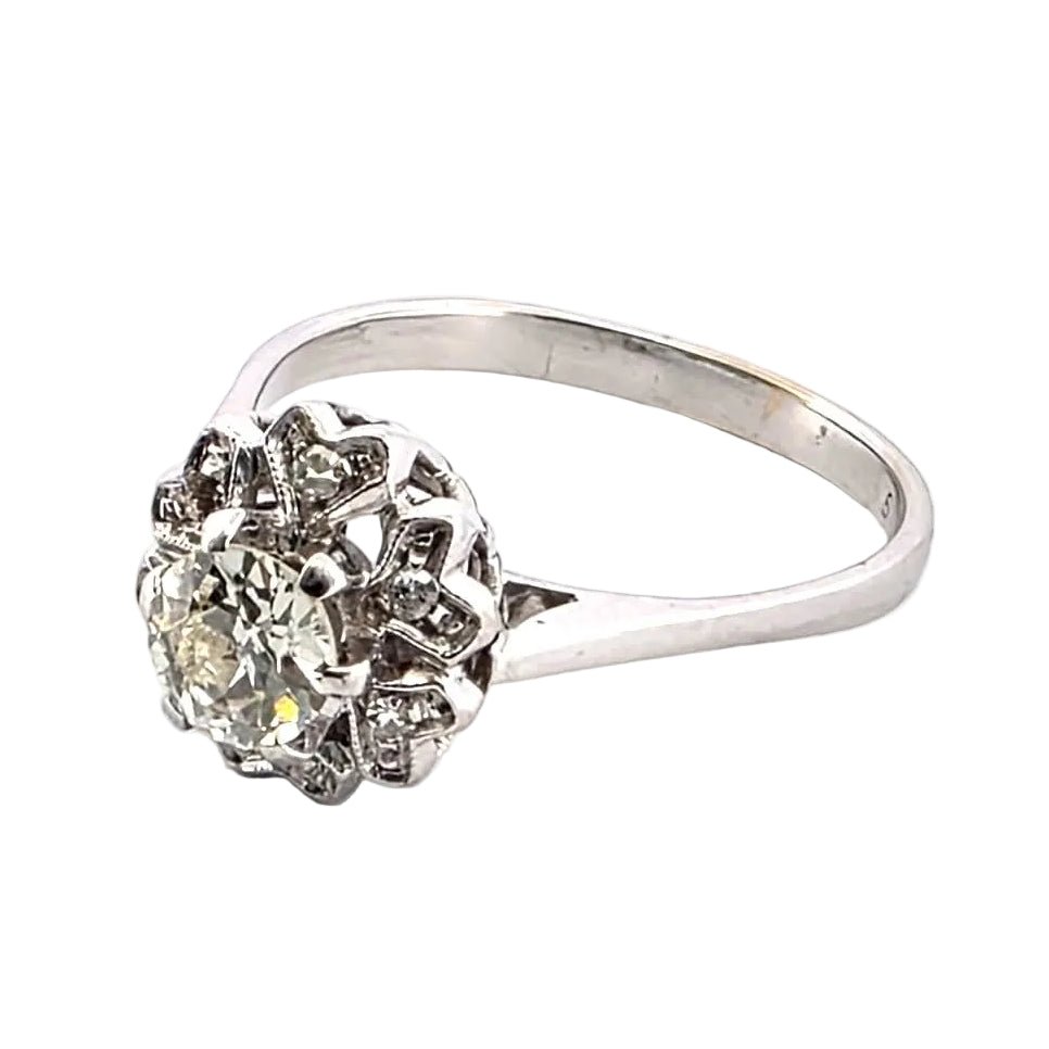 Bague Marguerite en or blanc et diamants - Castafiore
