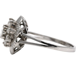 Bague Marguerite en or blanc et diamants - Castafiore