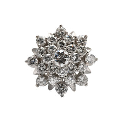 Bague Marguerite en or blanc et diamants - Castafiore