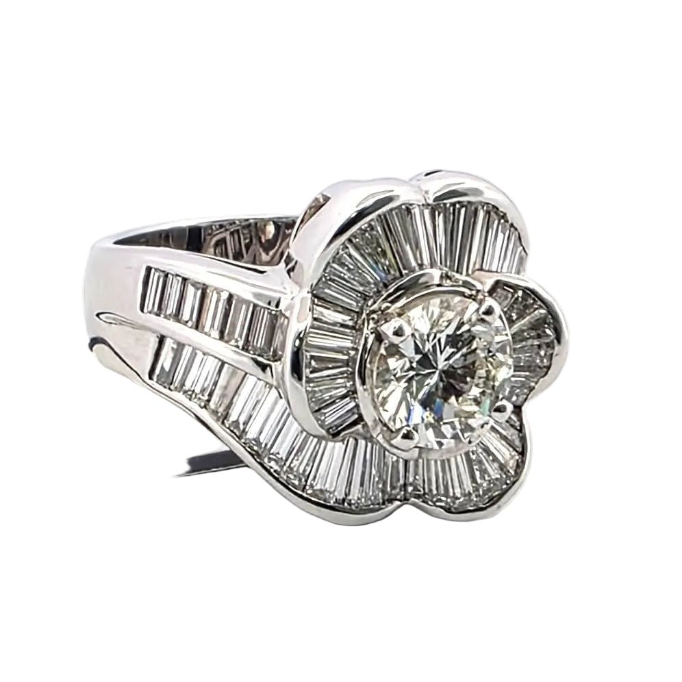 Bague Marguerite en or blanc et diamants - Castafiore
