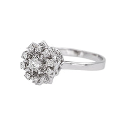 Bague Marguerite en or blanc et diamants - Castafiore